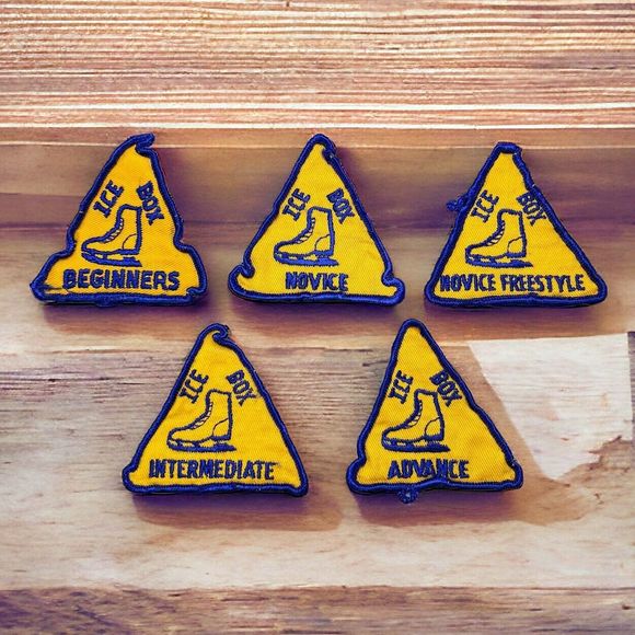 Ice Box Figure Skating Patch Vintage Lot of 5 Beginner Novice Freestyle Advance - Picture 1 of 10